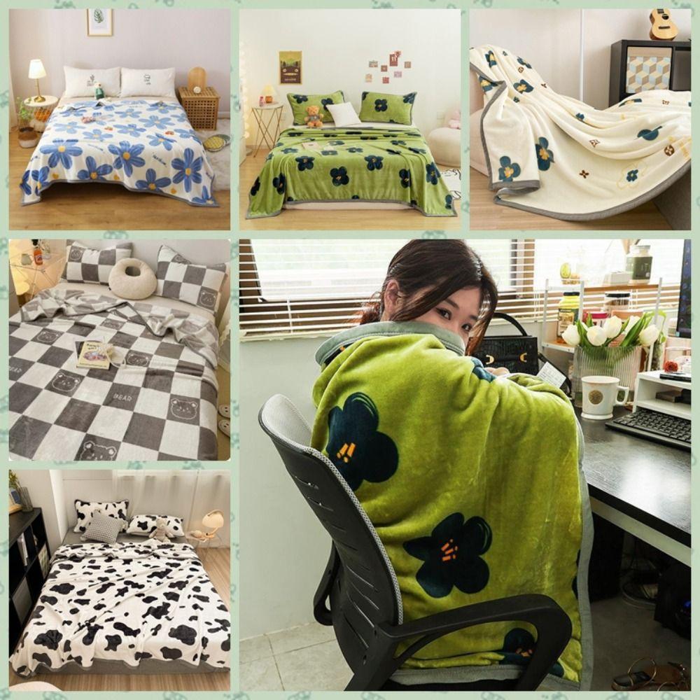 

Soft Throw Blanket Skin Friendly Bed Blanket Home Textile Flannel Blankets Winter