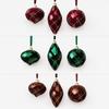 6PCS/SET Glitter Xmas Finial Ball Pendants Colorful Painting Christmas Tree Hangers  New Year