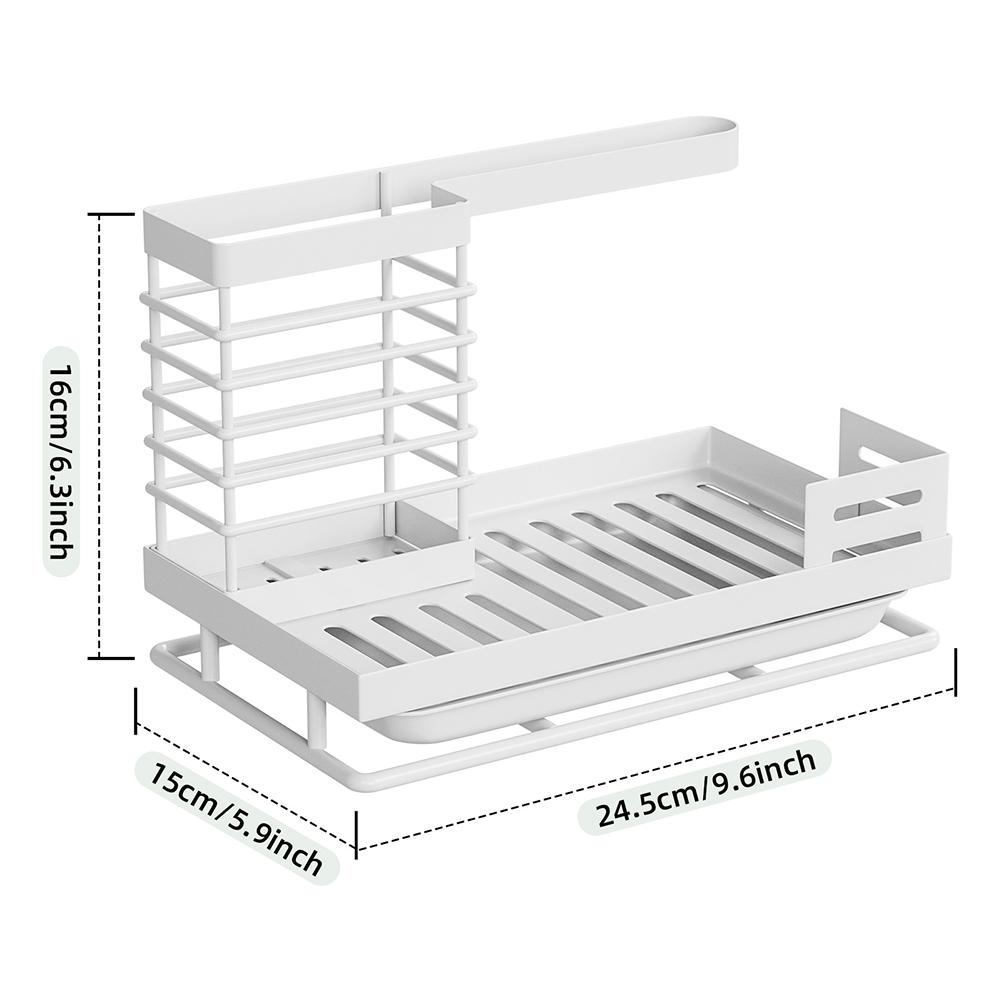 Dish Drying Rack with Utensil Holder Kitchen Rack Holder with Drainboard Kitchen Drain Shelf for Kitchen Sink
