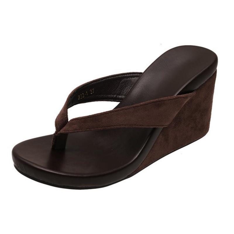 Fashion Fashion Women Flip Flops 2025 Summer Ladies Casual Wedge Heel Slippers Outdoor Beach Comfy Vacation Dress Platform Women Sandals