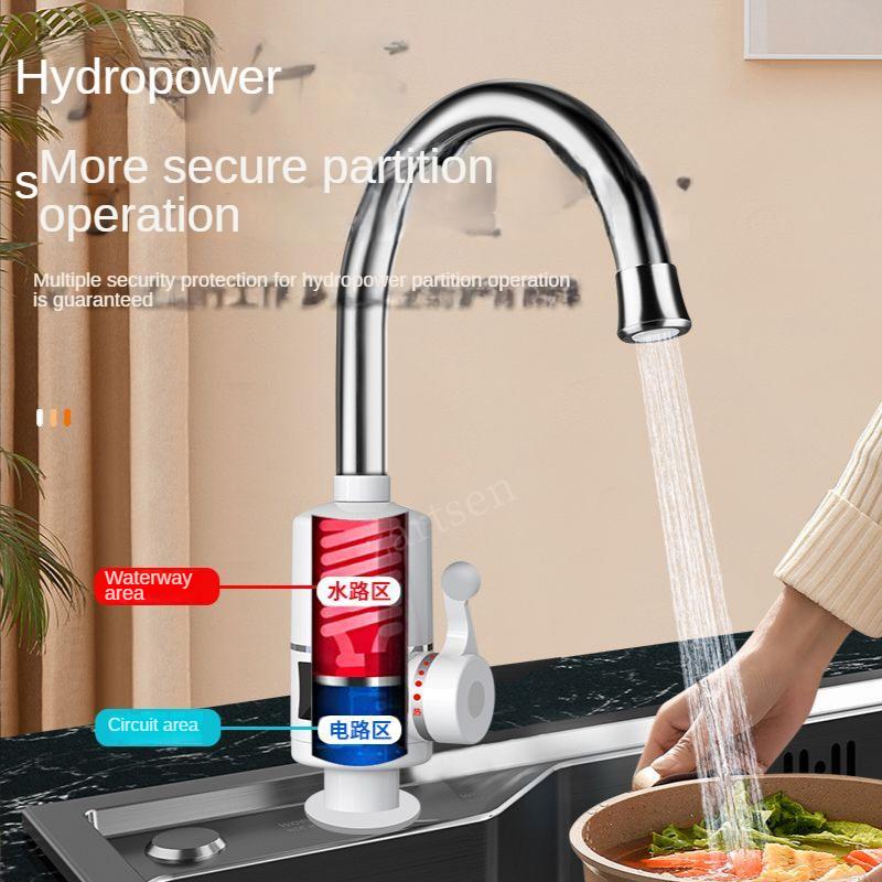 Instant Hot Water Heater Tap Fast Instantaneous Thermostat for Water Heater 3000w Electrical Faucet Temperature Display
