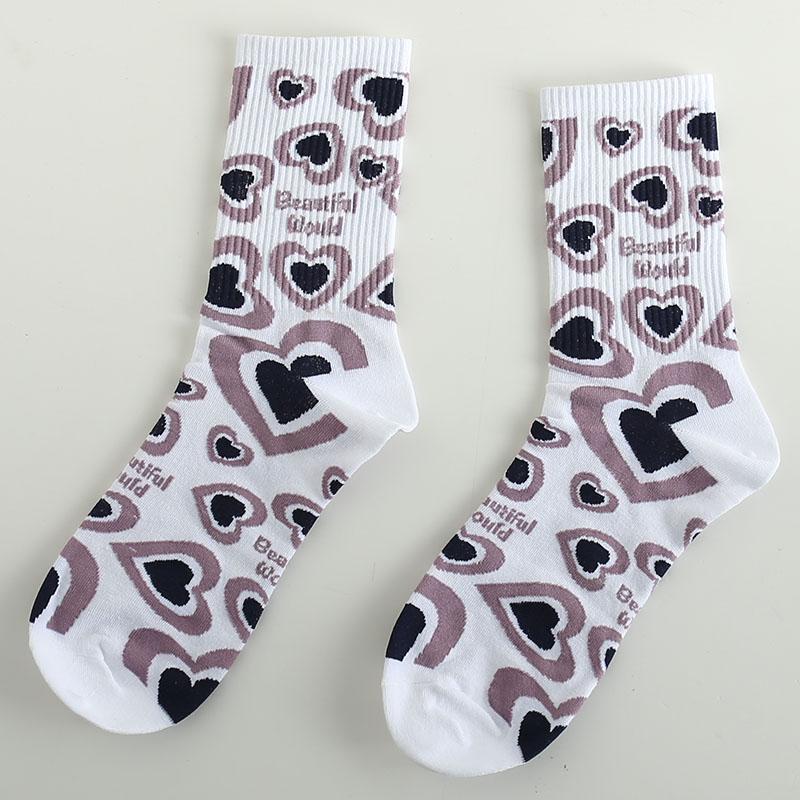 Roliga Herrstrumpor Glada Nya Mode Ins Stil Strumpor För Kvinnor Och Män Hip Hop Harajuku Tecknad Fotboll Bomullsstrumpor