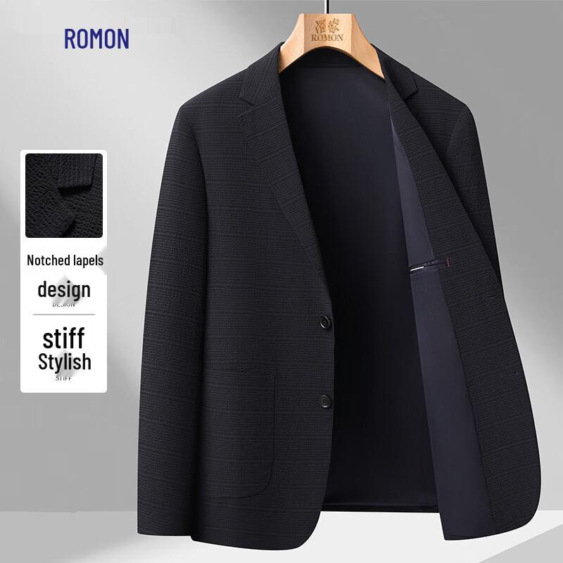 Romon Men s Business Casual Lapel Suit Jacket 175/48