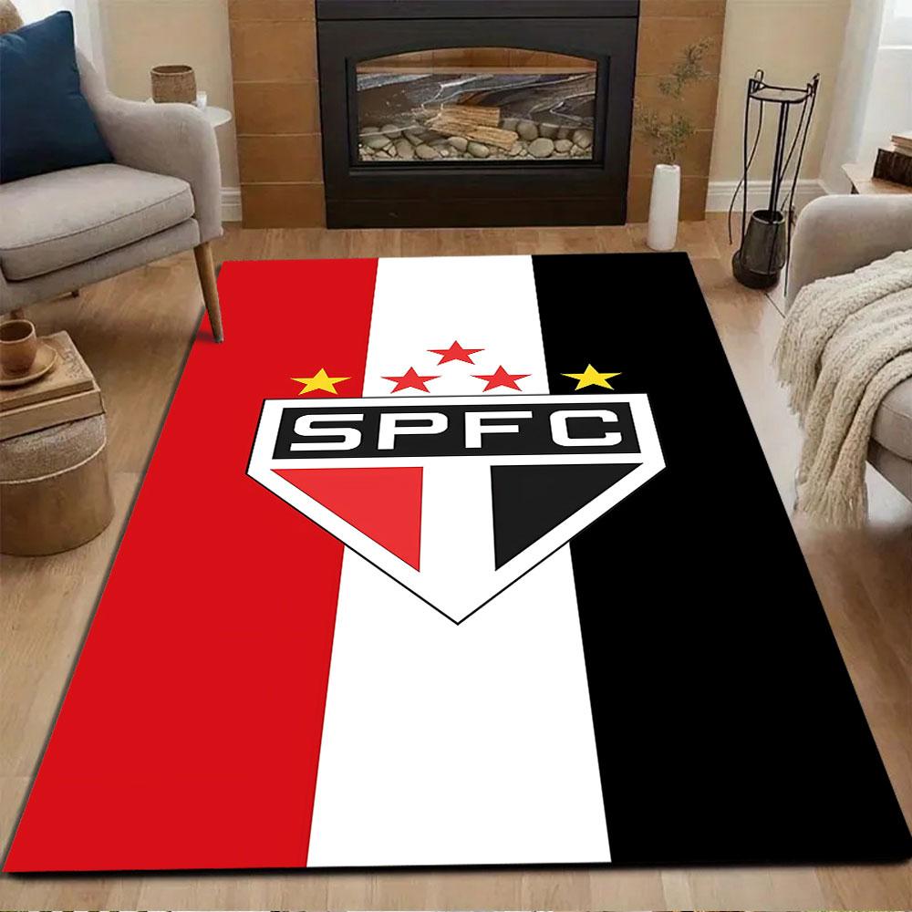 SPFC Logo with Stars on Striped Background Patterned carpet, non slip mat suitable for living room and bedroom sofas