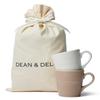 DEAN & DELUCA Morning Mug Set of 2 (White and Beige)