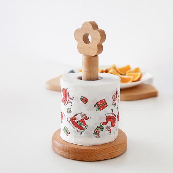 Paper Holder Flower Shape Top Eco-friendly Anti-Slip Standing Tissue Roll Paper Stand for Home