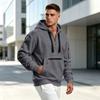 Men's Zip Up Hoodie with Multiple Pockets Casual Athletic Sweatshirt for Spring and Fall