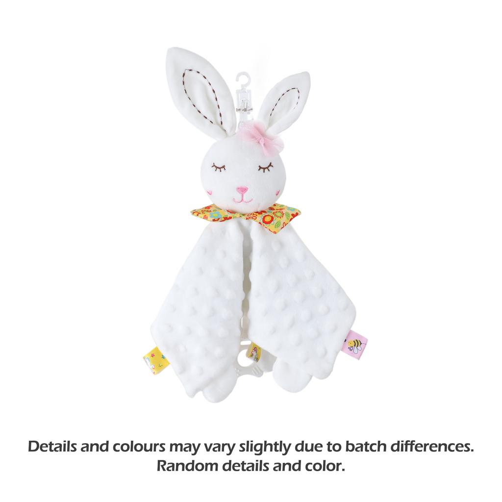 Rabbit Baby Comforter Blanket Soft Soothing Toy for Toddlers Sleeping Aid Hanging Animal Rattle