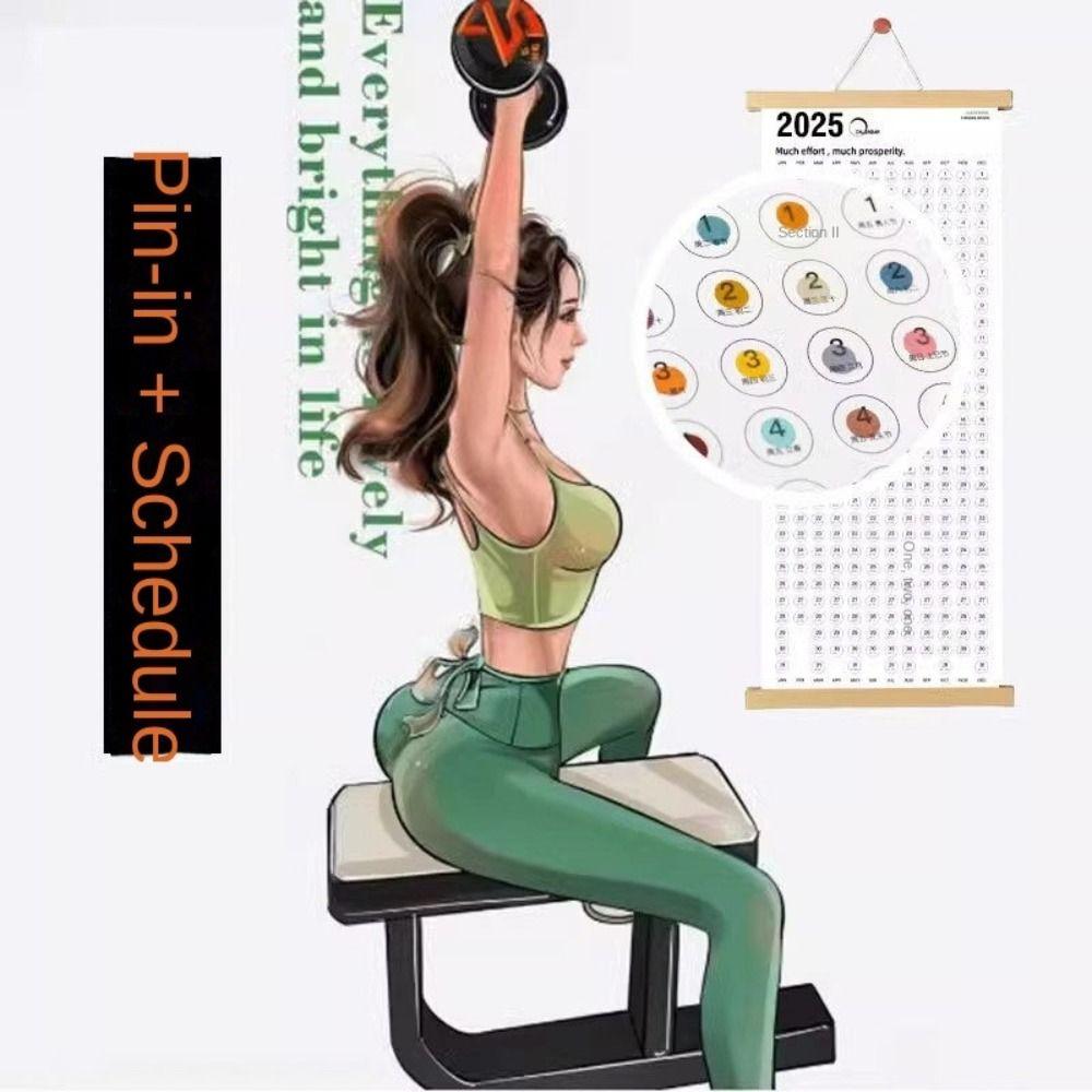 Veggopphengende kalender med treramme Rektangulær Selvdisiplin Planlegger Husholdning