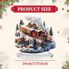 Christmas Decorations Tabletop Sign Decorative Desktop Decor Gifts Creative 2D Acrylic Scene House