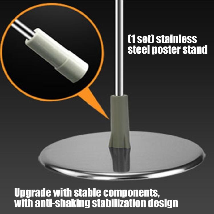 Sign Stand Adjustable Poster Stand for Display Stainless Steel Poster Stand Advertising Signs Stand Banners Stand Gift