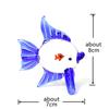 Murano Glass Fish Miniature Figurine Ornament Creative Cute Sea Animals Small Statue Home Desktop Aquarium Decoration Collection