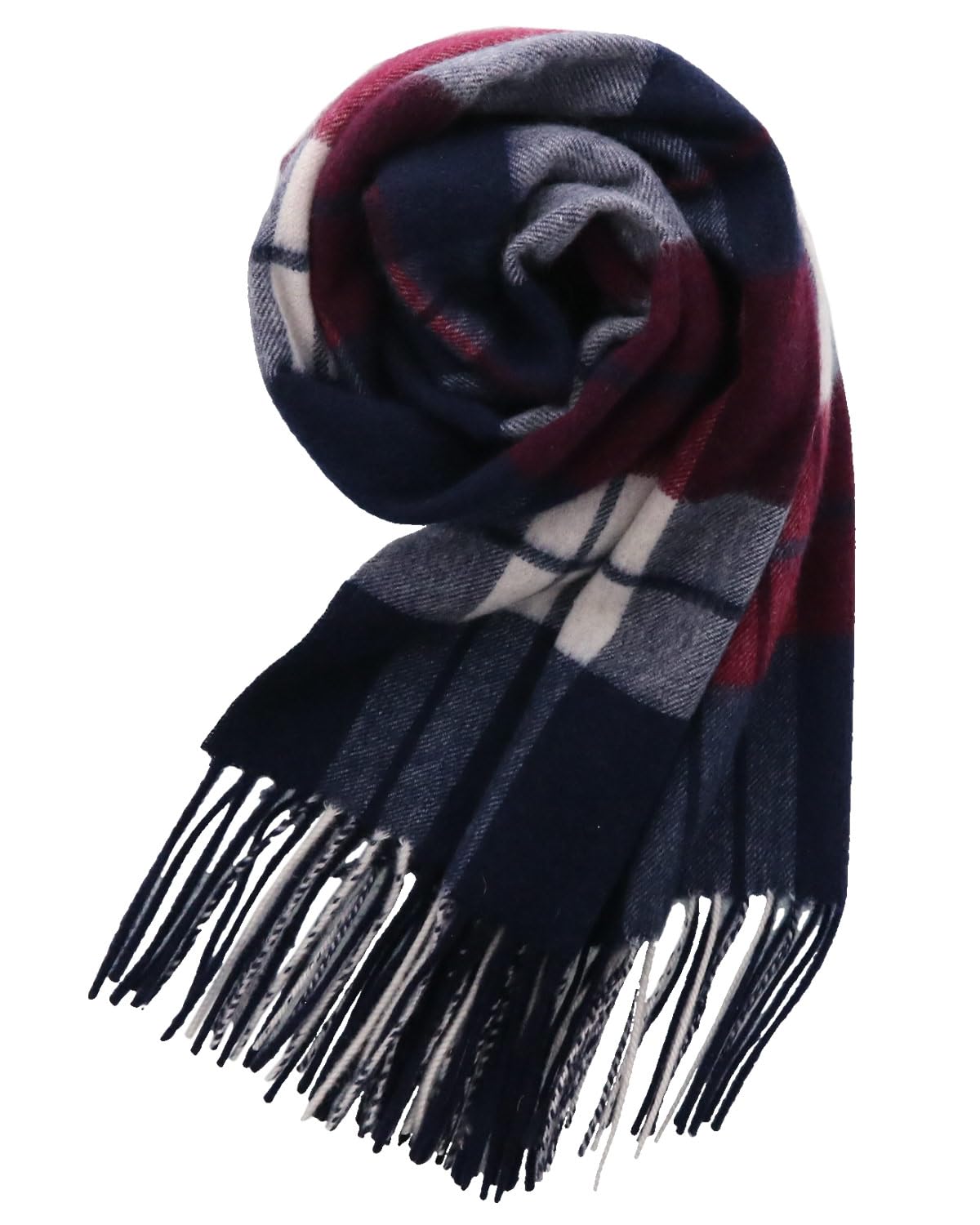 

Filomo Кашековая клетка для женщин x 100% Шарф/Палантин, Узор, Большой, (194 50см, Темно-синий)