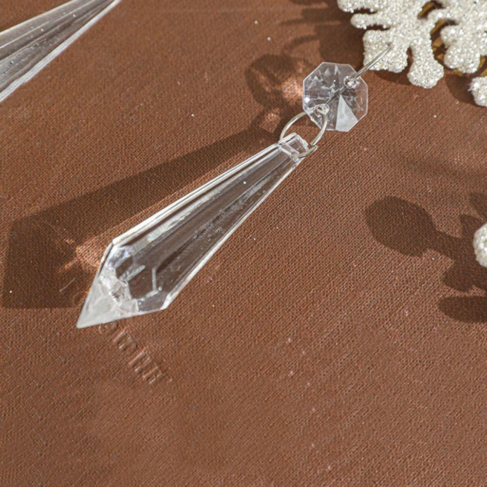 3PCS Party Supplies Christmas Crystal Snowflake Pendant Christmas Tree Decorations New Year