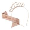Cross-Border Digital Birthday Crown Set: Headdress, Party Shoulder Strap & Etiquette Belt Photo Prop for Girls