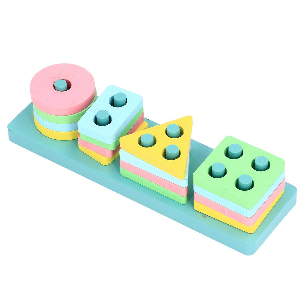 Building Blocks Educational Wooden Exquisite Design Geometric Stacker Building Blocks for Kids Type