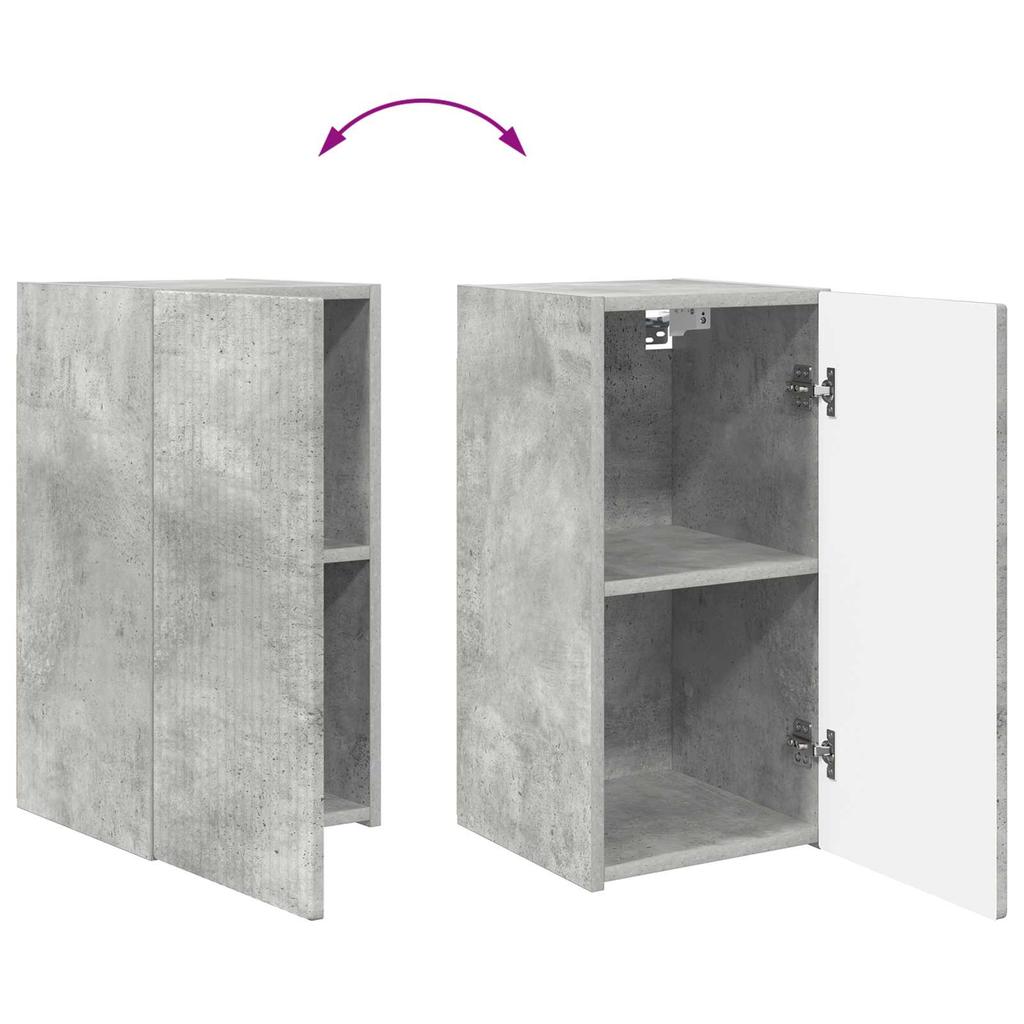 TV Cabinet Set 4 pcs Concrete Grey Particleboard