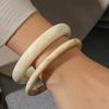 2pcs Retro Brown Resin Bangles Acrylic Marble Bracelet For Women Fashion Party Jewelry Gifts