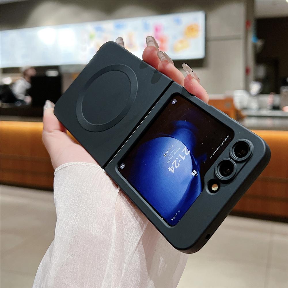 Magnetický obal z tekutého silikonu pro Samsung Galaxy Z Flip 7 6 5 4 3 Bezdrátové nabíjení Nárazuvzdorná ochrana Měkký kryt pro ZFlip7