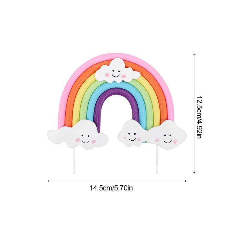 

Радужный топпер для торта для детей девочек на день рождения, DIY украшение для торта, декор для десерта на детский душ, свадьбу, принадлежности для вечеринки с единорогами