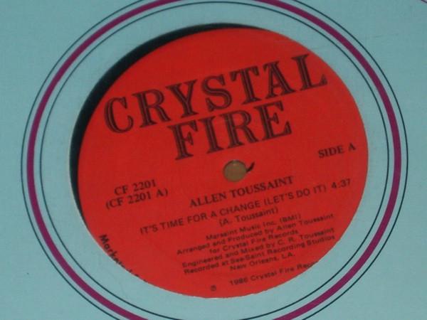 

12inch Record ALLEN TOUSSAINT - It s Time For A Change (Lets Do It) CF2201 Crystal Fire 1986 US Soul/Funk Used