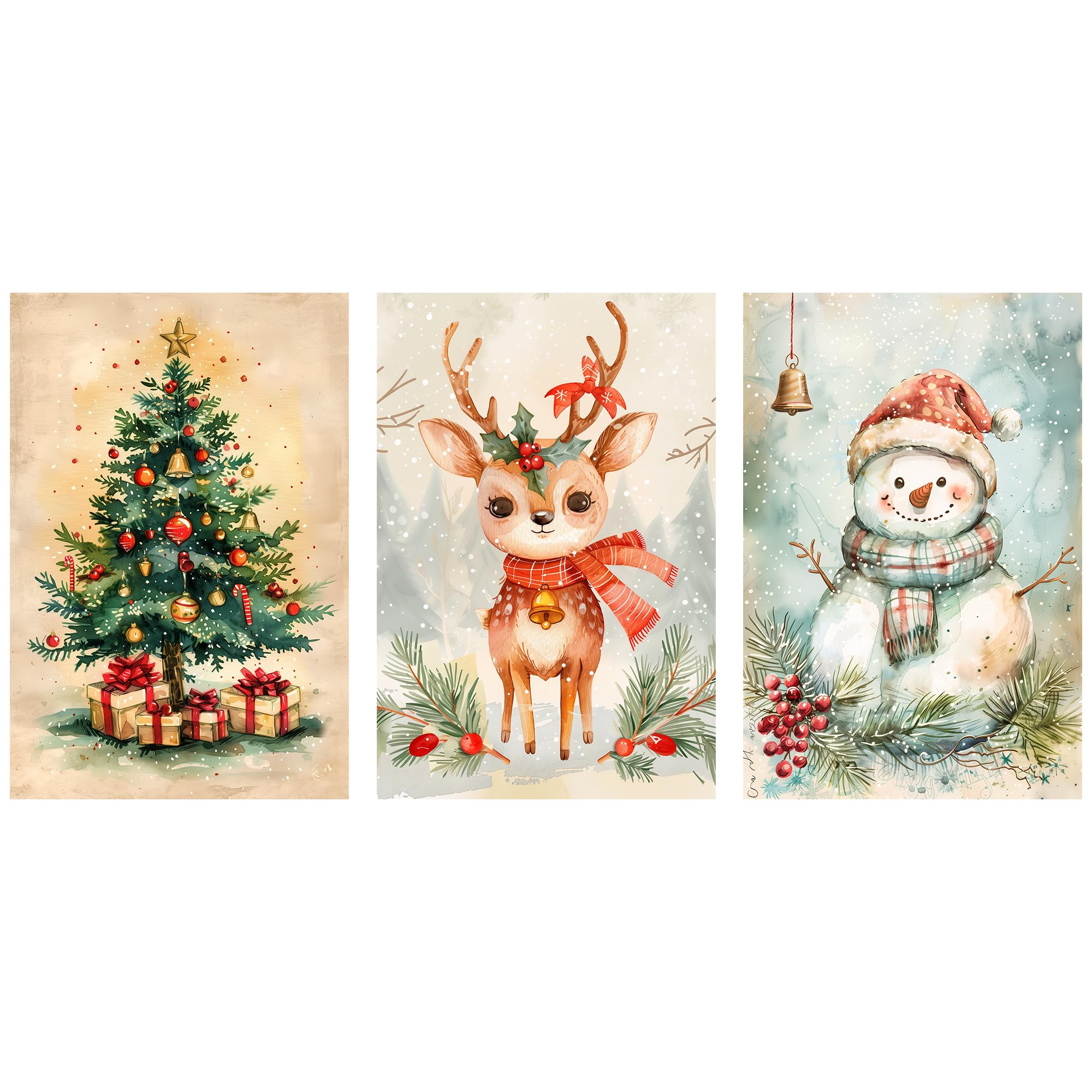

MISITU Micro Piece Jigsaw Puzzle, 150 Pieces, Puzzle Postcard, Landscape, Christmas Gift, Birthday, Stylish Interior, Tree, Reindeer, Snowman (15 x