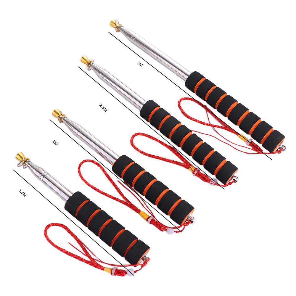 Sponge Handle Telescopic Flag Pole Stainless Steel Tour Guide Flagstaff Flag Pole Banner Teachers