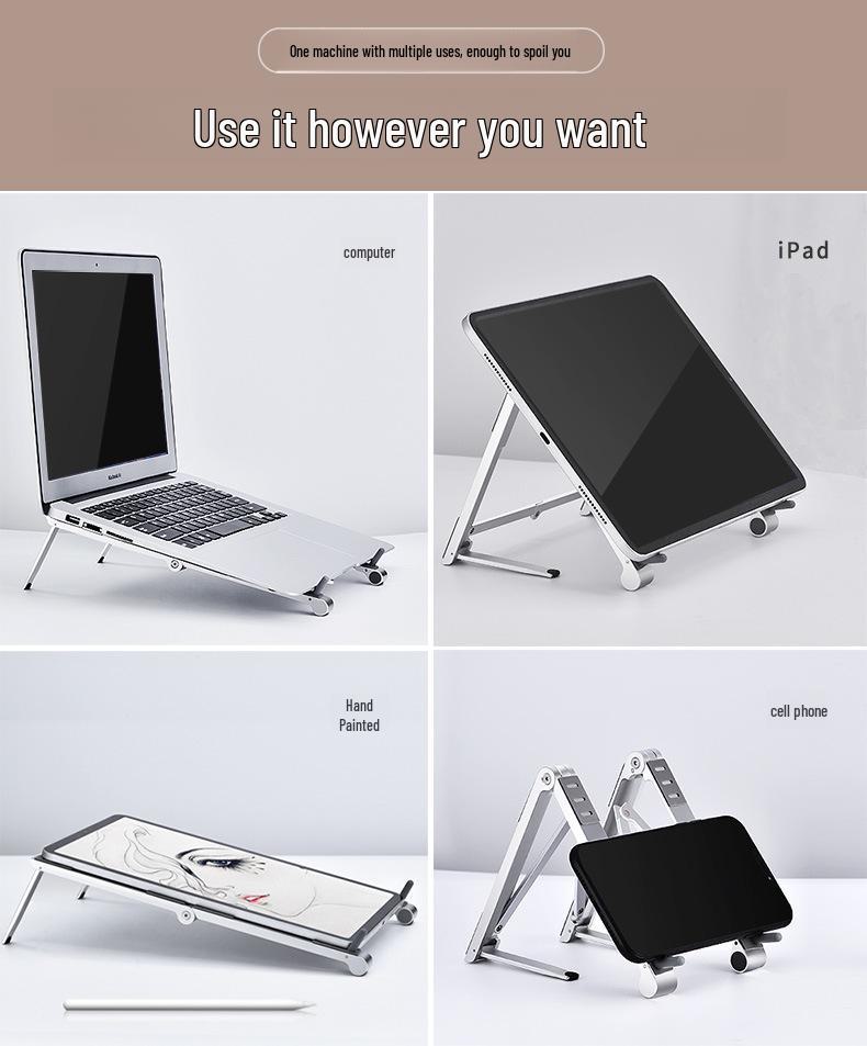 Aluminum Alloy Folding Laptop & Tablet Cooling Stand