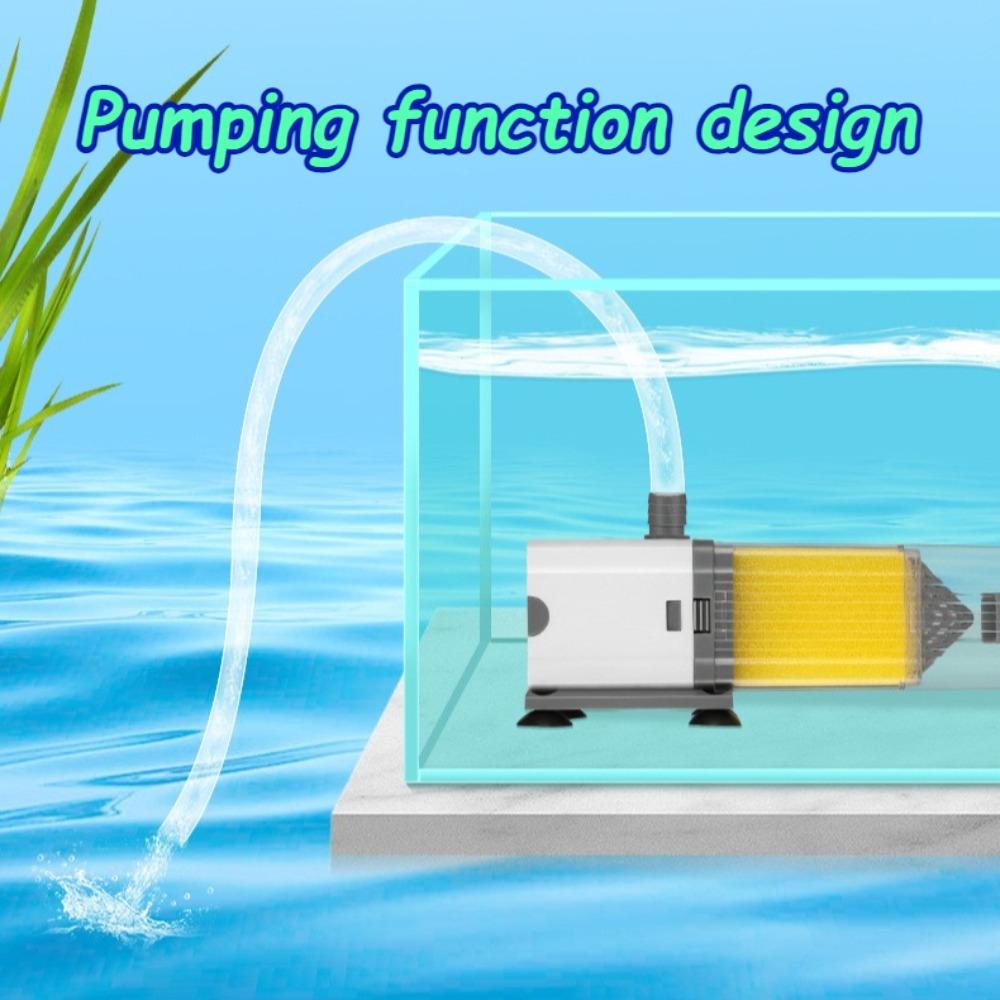 Aquarium Filter Oxygenation and Wave Making Noiseless Water Pump Aquarium Purification Fish Tank Accessories Equipment