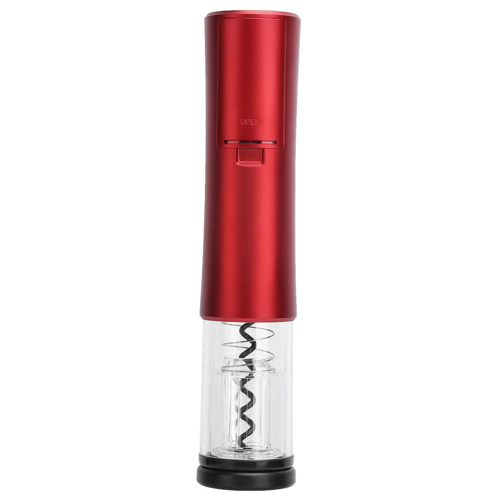 Electric Wine Opener Automatic Bottle Jar Corkscrew Foil Cutter Portable Kitchen Accessory Red