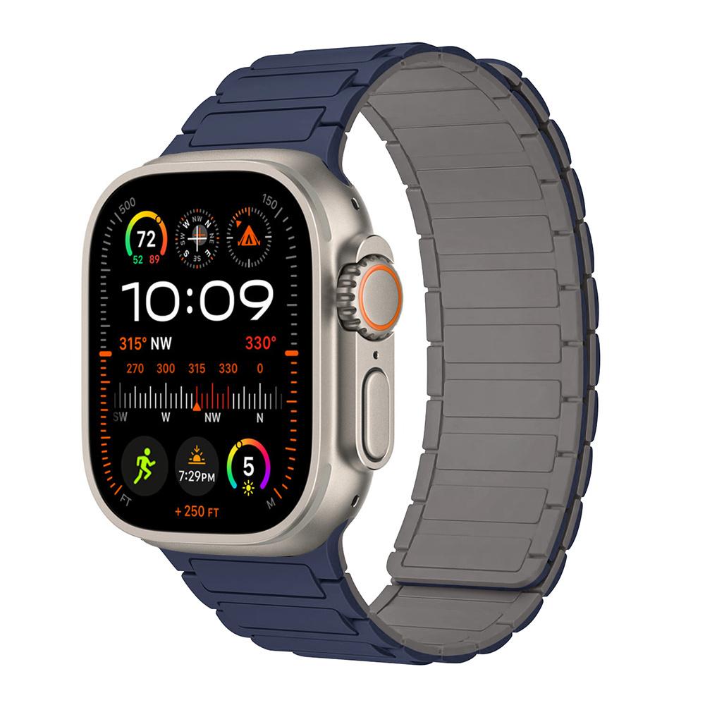 Magnetic Strap For Apple Watch Ultra 2 49mm 44mm 45mm 38mm 42mm 41mm Belt Silicone Bracelet iWatch Series 8 7 6 5 9 Se 40mm Band
