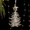 Cross-border Christmas Decorations Sequins Acrylic Pendant Transparent Snow Pendant Christmas Tree Scene Layout Props