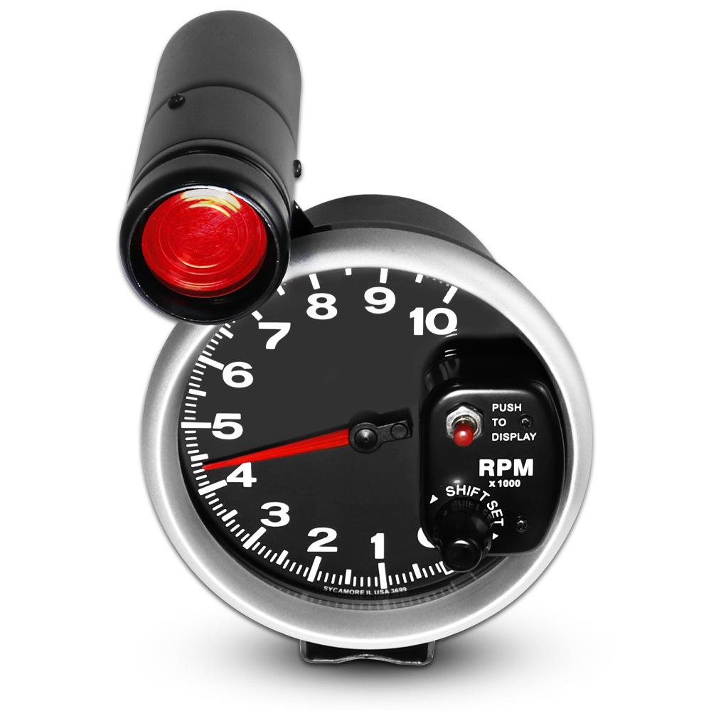 Automotive Racing Tachometer 127mm Gauge 10000RPM LED Warning Light Engine Rev Monitor Modification Assembly