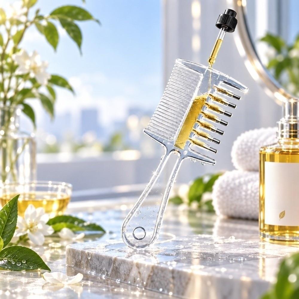 Hair Care Massage Guide Liquid Comb Anti-Frizz Hair Oil Comb Durable Scalp Massage Comb  Household