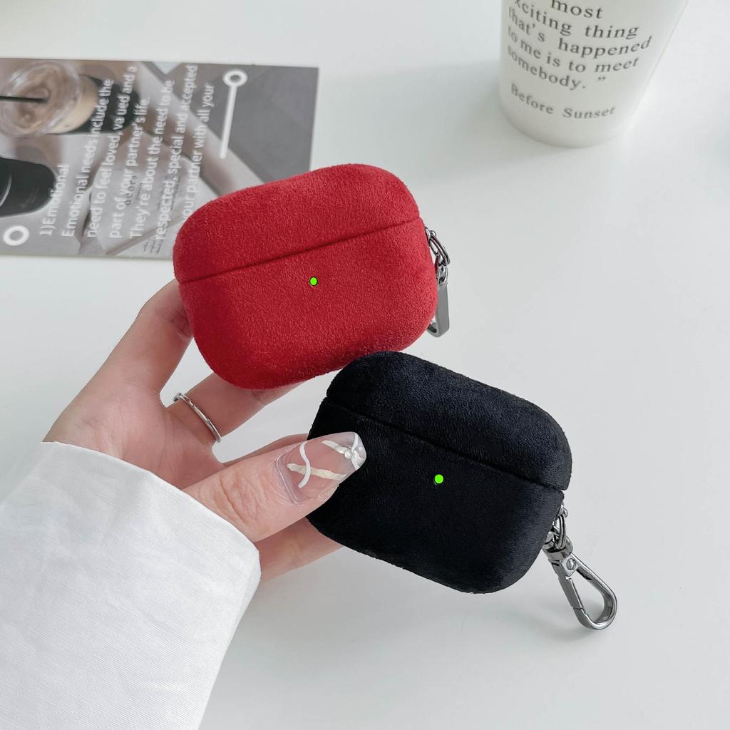 Suede Texture Protective Case for Apple AirPods 1/2, Pro, 3rd & 4th Gen Bluetooth Earphones