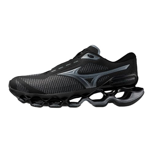 Беговые кроссовки Mizuno Wave Prophecy 15, Черный/Темно-серый, Размер 26,5 см, 2E