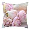 Capas de Almofada RZN Planta Flor Rosa Capas de Almofada Algodão para Quarto Sofá e Cadeira Capas de Almofada Decorativas 45*45cm