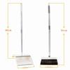 Broom and Dustpan Set, Standing Cleaning Set [New for 2025] Popular Outdoor Use, Fastener-Mounted, 180 Adjustable Broom Angle, Rotating Broom, Conven