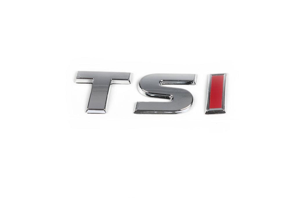

Надпись TSI (косой шрифт) TS - хром, I - красная для Volkswagen Golf 7/E-Golf