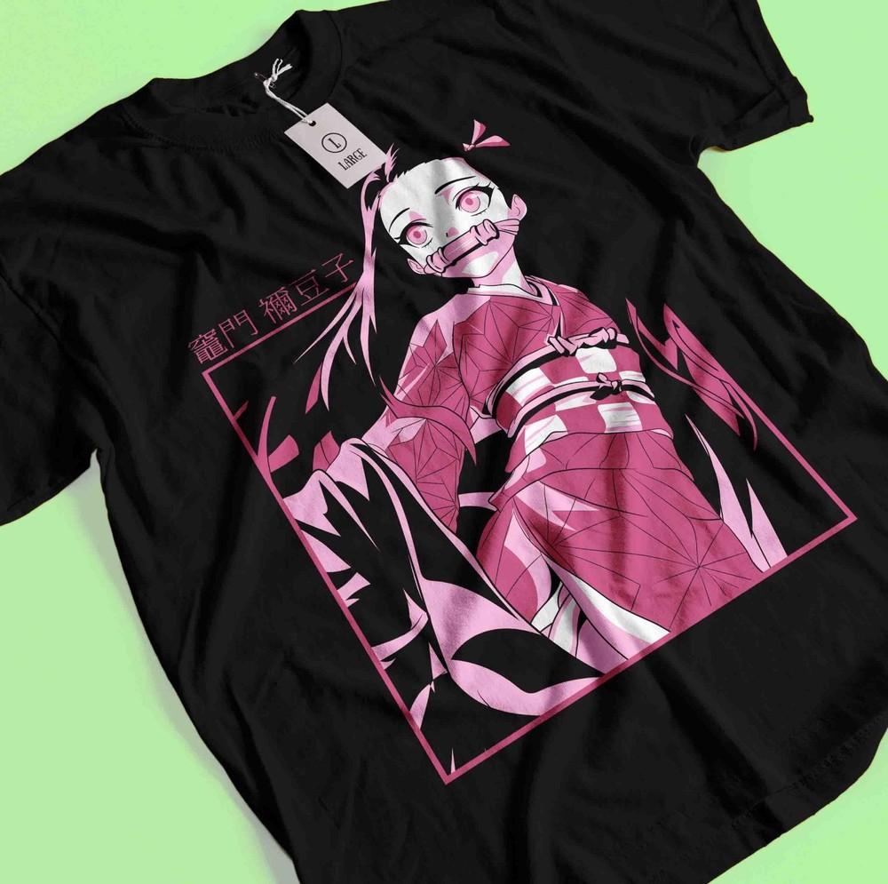 

Demon Slayer Shirt Nezuko Tshirt Tanjiro T-Shirt Muzan Doma Tee Inosuke Zenitsu L