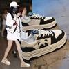 Fashion Black Khaki Chunky Sneaker Women Sport Shoes Platform Trainers  Breathable Casual Sports Cute Panda Sneaker Walking Shoes