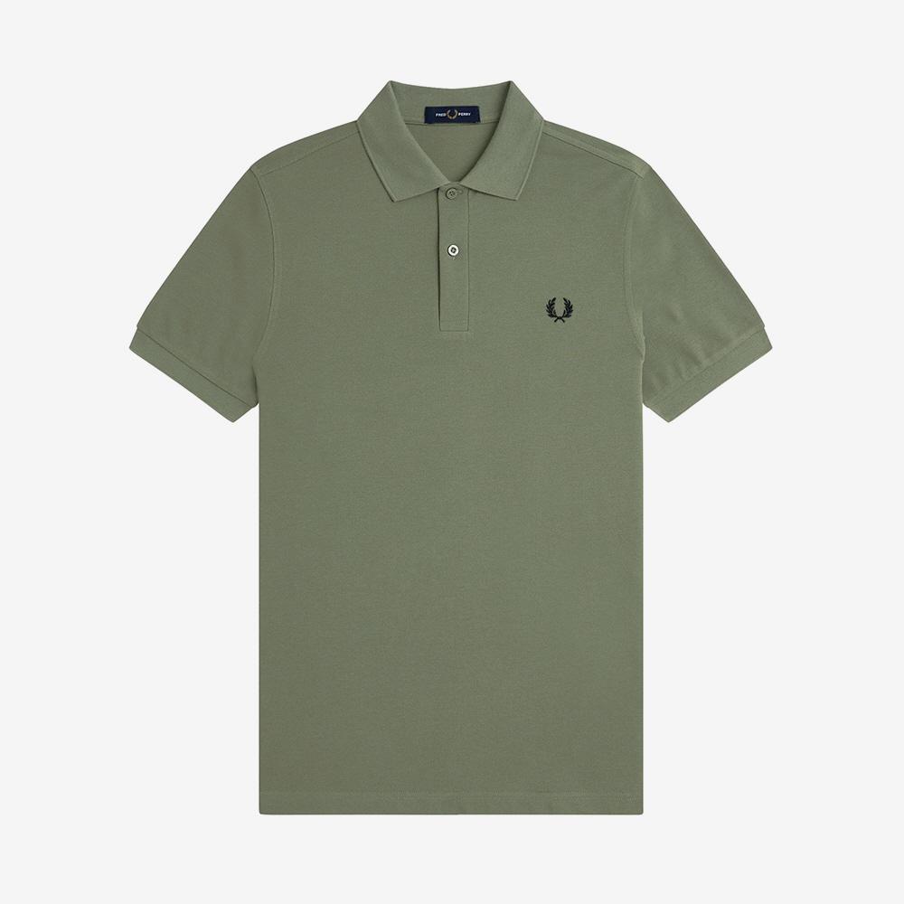 FRED PERRY [M6000] Plain Fred Perry Shirt - Laurel Green/Black Afpm2536000-Z50