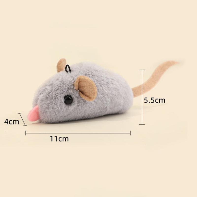Plush Cat Toy Squeaky Simulation Mouse Interactive Kitten Chew Toy Kitten Self-Playing Plush Toys Cat Accessories