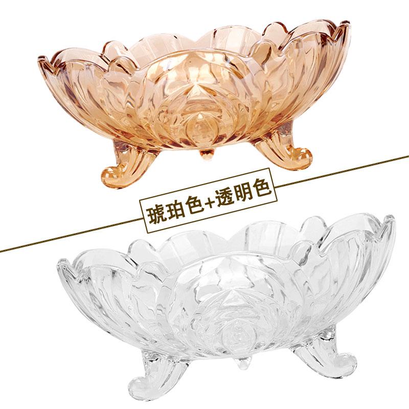 Moderne kreative Kristallglas-Fruchtschale für Zuhause, Süßigkeiten, Trockenfrüchte, Salatschüssel, Wohnzimmer Couchtisch Dekoration Aufbewahrung