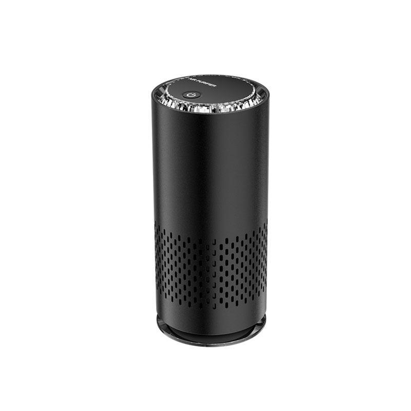 

Small Portable Air Purifier with HEPA Filter USB Negative Ion Generator for Car Home Formaldehyde Removal Electric Devices чорний