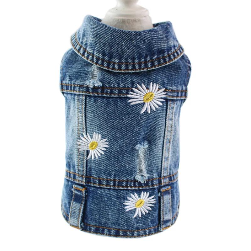 Wear-resistant Denim Chihuahua Dog Clothes Summer Puppy Sleeveless Shirt for Small Medium Dogs Yorkshire Outfit Multiple Options