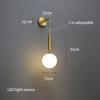 Nordic LED Glass Wall Lamp Bedroom Bedside Light Living Room Decorative Lamp Modern Hotel Lamp Creative Luxury Wall Light Gold