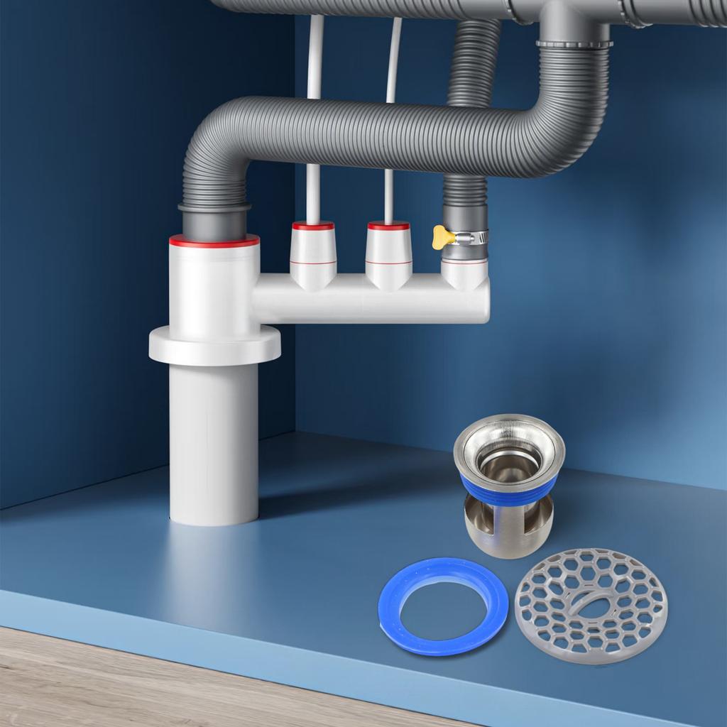 1pc Shower Floor Drain Core Backflow Preventer Sewer 304 Stainless Steel Floor Drain Bathroom Drainage Pipe Odor-proof Drain