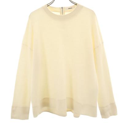 Ebure Made In Japan Wool Long Sleeve Knit 38 Ivory Tops Women Used