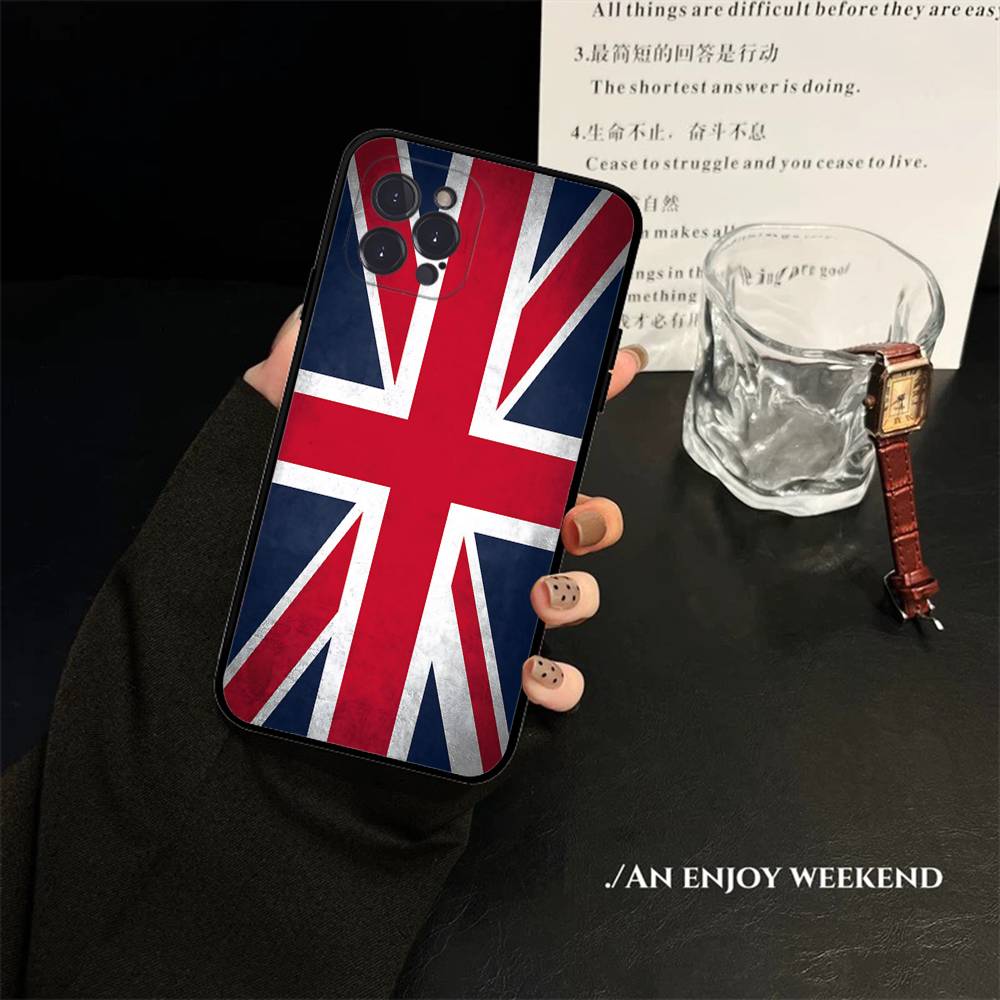 England Britische UK Flagge Handyhülle Für iPhone 17 16 14 15 13 12 11 Pro Max Plus Silikon Weiche Hülle